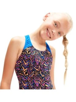 Speedo Splashback One Piece - Blue Flame/Boost Orange 13 Speedo Splashback One Piece - Blue Flame/Boost Orange -Speedo Store 00262614740 5