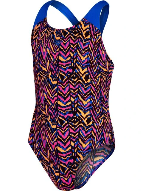 Speedo Splashback One Piece - Blue Flame/Boost Orange 1 Speedo Splashback One Piece - Blue Flame/Boost Orange