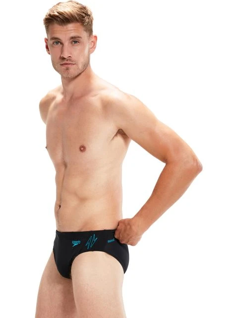 Speedo 7cm Splice Briefs - Hyperboom Black/Bolt 3 Speedo 7cm Splice Briefs - Hyperboom Black/Bolt - Image 3