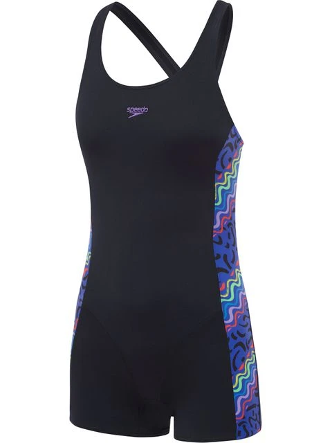 Speedo Leaderback Legsuit - Miami Lilac/Beautiful Blue 1 Speedo Leaderback Legsuit - Miami Lilac/Beautiful Blue