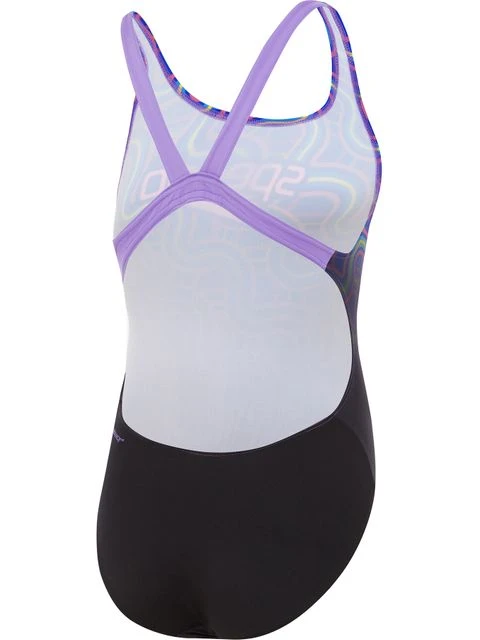 Speedo Leaderback One Piece - Beautiful Blue/Miami Lilac 2 Speedo Leaderback One Piece - Beautiful Blue/Miami Lilac - Image 2