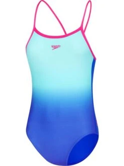 Speedo Thinstrap One Piece - Digi Ombre Blue Flame