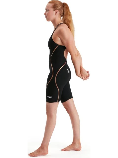 Speedo Fastskin LZR Pure Intent Openback Kneelength - Black/Rose Gold 5 Speedo Fastskin LZR Pure Intent Openback Kneelength - Black/Rose Gold - Image 5