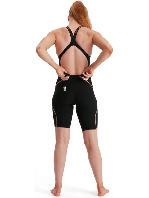Speedo Fastskin LZR Pure Intent Openback Kneelength - Black/Rose Gold 6 Speedo Fastskin LZR Pure Intent Openback Kneelength - Black/Rose Gold - Image 6