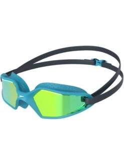 Speedo Store 16 Speedo Hydropulse Junior Goggles - Yellow Gold Mirror/Navy/Blue Bay