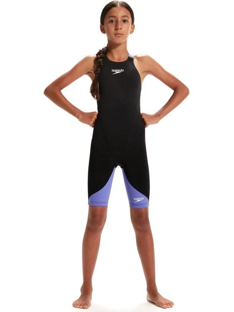 Speedo Fastskin Junior LZR Ignite Kneelength - Black/Miami Lilac 3 Speedo Fastskin Junior LZR Ignite Kneelength - Black/Miami Lilac - Image 3