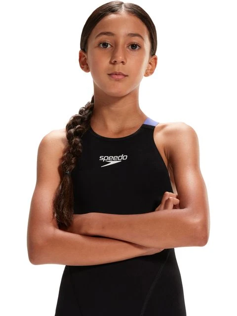 Speedo Fastskin Junior LZR Ignite Kneelength - Black/Miami Lilac 6 Speedo Fastskin Junior LZR Ignite Kneelength - Black/Miami Lilac - Image 6